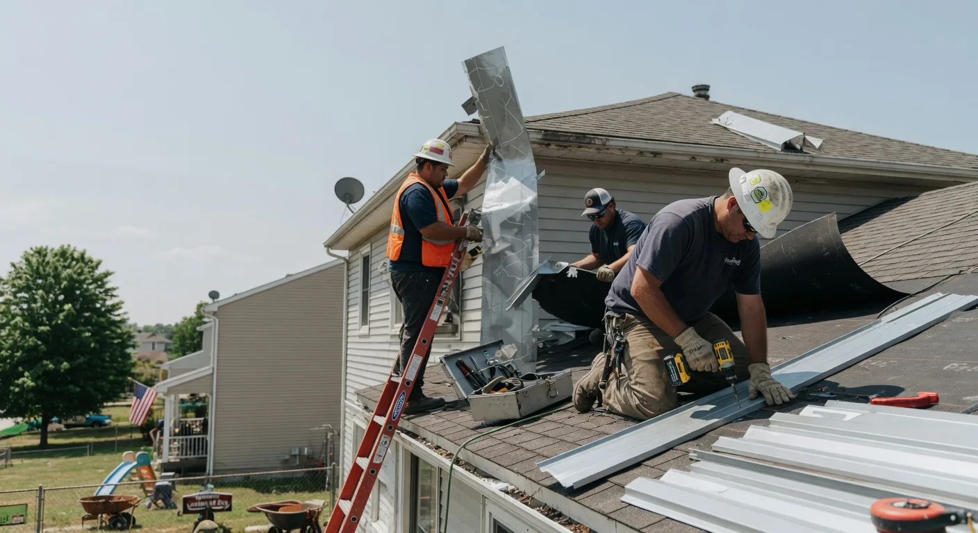 Storm Damage Metal Roof Repair in Essex, MA